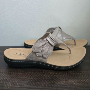 Clarks Women's Laurieann Rae Adjustable Strap Floral Sandals Size 12 W